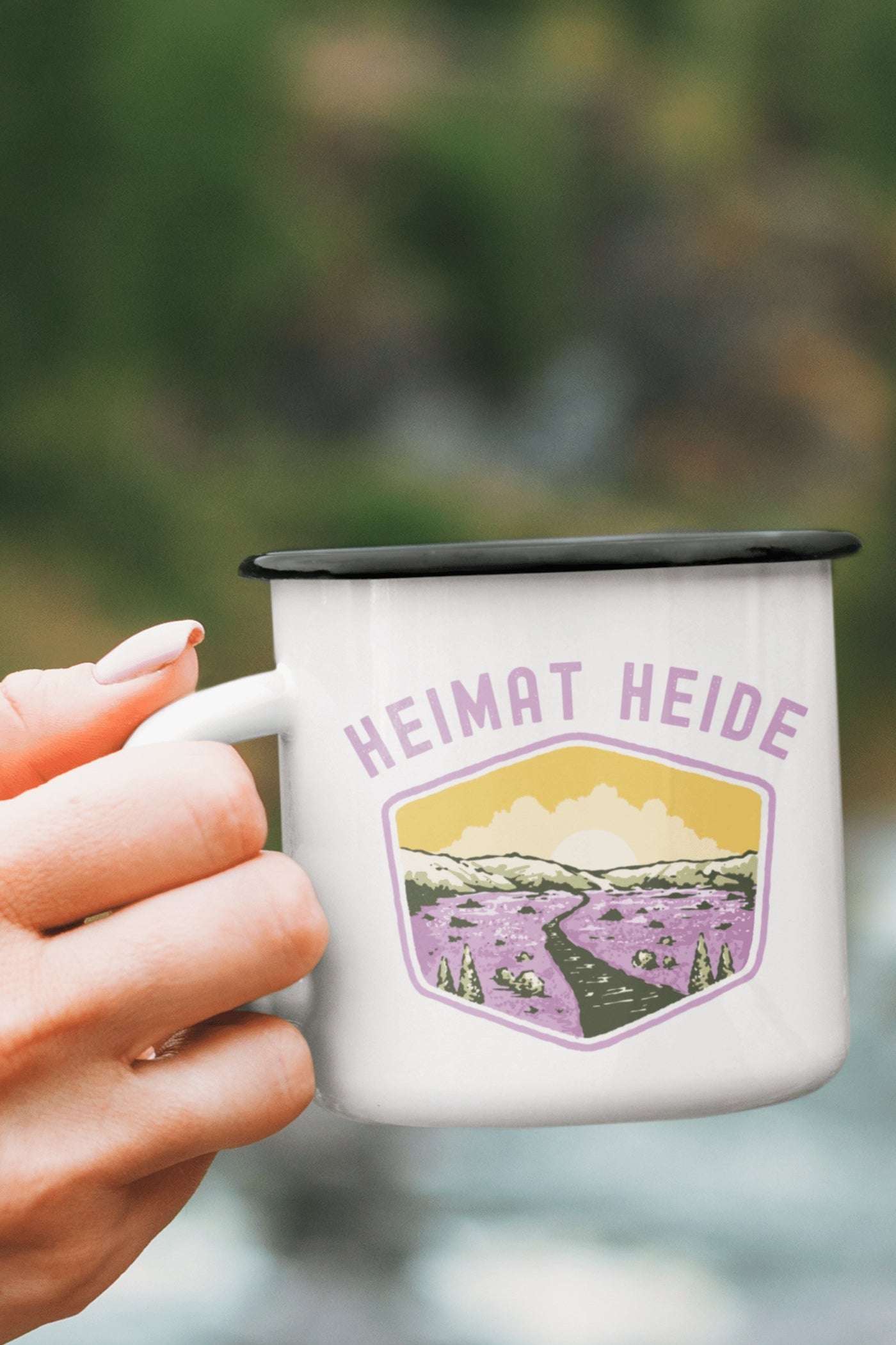 Emaille Becher Heimat Heide - Heimat Heide Shop